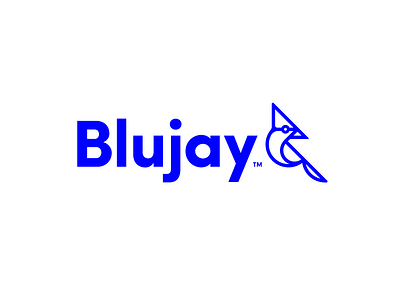 Blujay bird branding design icon line logo logotype mark mono type wordmark