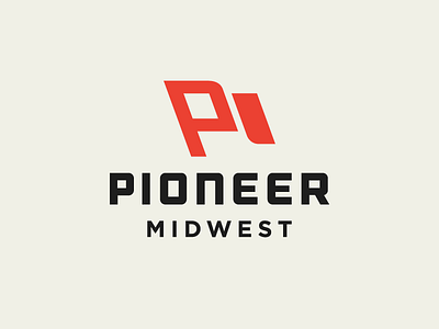 Pioneer 01 branding design flag icon identity logo typography