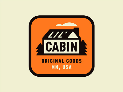 Lil' Cabin Original Goods cabin color design embroidery icon logo minnesota northwoods patch vector