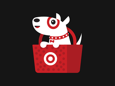 Woof... basket branding bullseye design dog illustration retail target