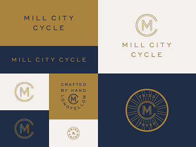 Old MCC branding design identity illustration line art logo san serif script typography