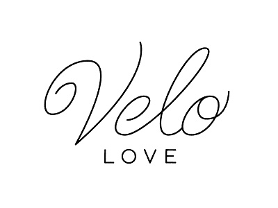 Velo Love branding identity logo logotype script typography vintage wordmark