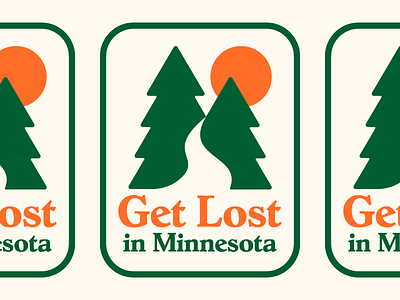 Get Lost branding design identity illustration logo minnesota sticker typography
