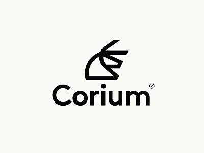 Corium® branding bull design icon identity leather logo mark typography wordmark