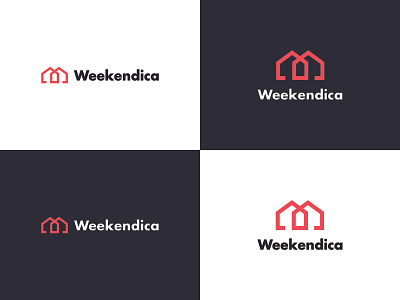 Weekendica logo cottage logo logo design logodesign realestate rental startup tourism