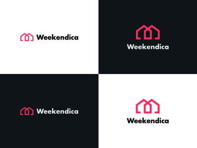 Weekendica logo cottage logo logo design logodesign realestate rental startup tourism