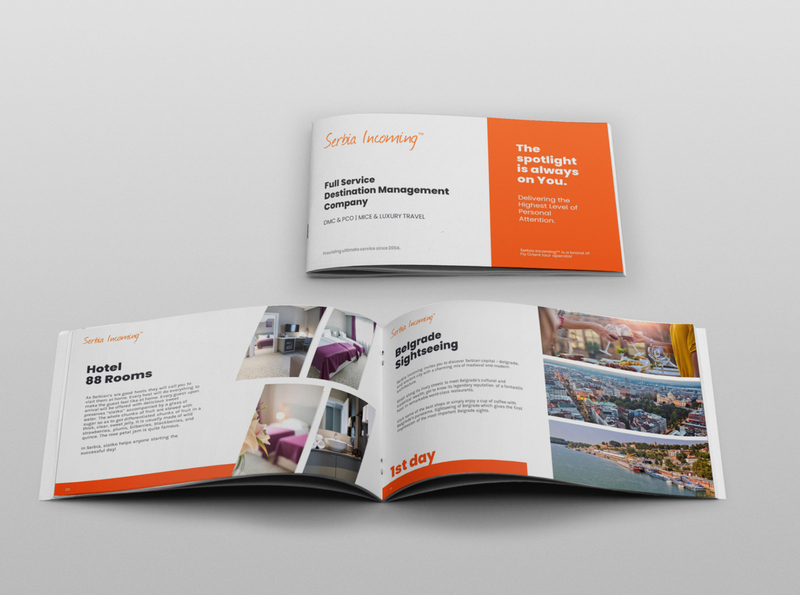 Brochure design adventure branding brochure brochure design dmc print design serbia tourism travel