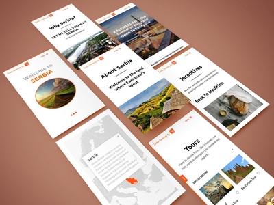 Serbia Incoming Mobile Screen Showcase fullwidth mobile responsive screen tourism travel