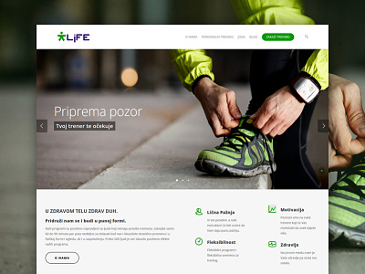Ready.. Set.. Go! features fitness front landing layout slider sport website