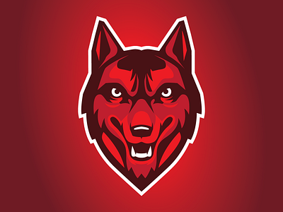 Red Wolf brand branding design dog esports illustration logo red sports sports logo vector wolf