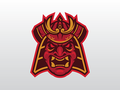 Samurai brand branding design hockey illustration logo mascot samurai soccer sports sports logo vector
