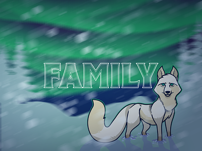 Family christmas fox illustration typography vector winter