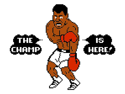 The Champ Is Here ali boxer boxing muhammad ali pixel pixel art punch out