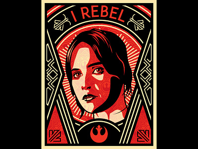 I Rebel art poster propaganda rogue one star wars