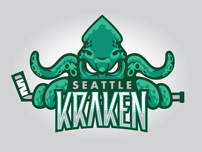 Seattle Kraken green hockey ice hockey kraken octopus sea creature sea monster seattle sports squid