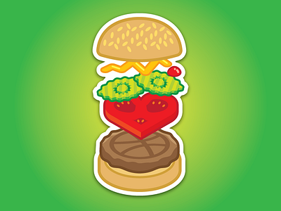 Dribbble Burger beef burger dribbble food media sticker