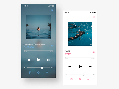 apple music player color design ui