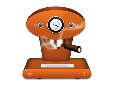 Imitation Vintage Coffee Machine colorful design figmadesign icon