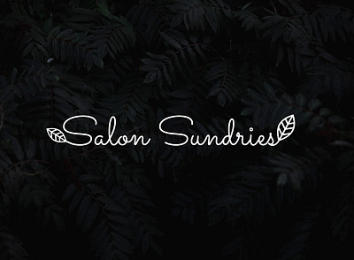 Salon Sundries company logo design logo logodesign minimal logo salon logo signature logo simple white