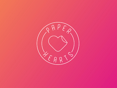 Paper Hearts company logo fast fasion heart logo logo logodesign minimal logo paper simple