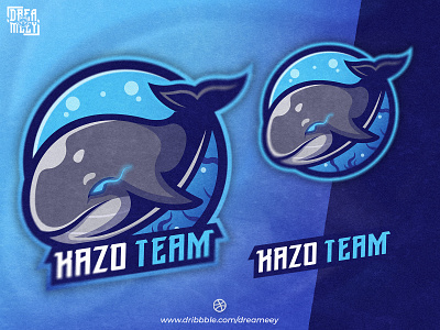 Kazo Team Whale Mascot Logo