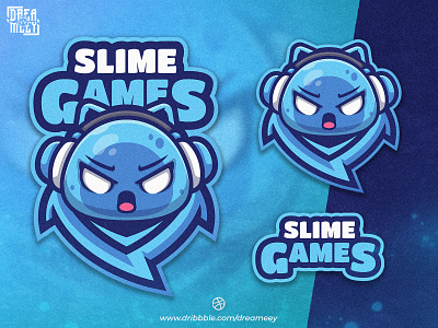 Slime Games Mascot Logo bold logo brand cartoon character esport esport logo game gaming illustration logo logo game logo gamer mascot mascot logo slime slime game sport streaming twitch logo