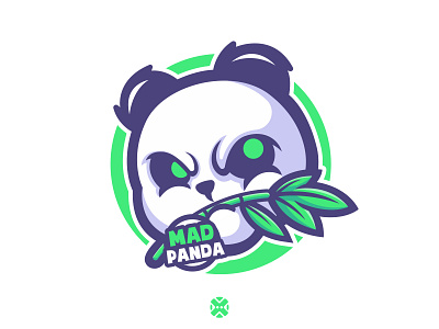 Mad Panda animal bamboo black brand character cute esport illustration logo mascot mascot logo nature panda white zoo