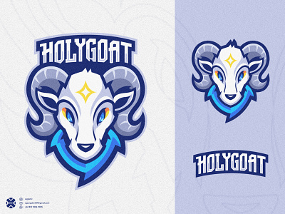 Holygoat animal brand branding cartoon character character design design esport goat holy horn illustration lamb logo mascot mascot logo sport