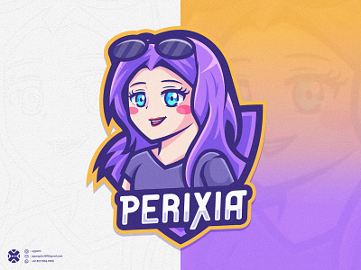 Perixia Mascot brand branding cartoon character creator cute design esport gamer gamer girl girl illustration logo mascot mascot logo streamer