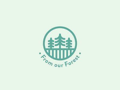 From Our Forest forest logo trees type