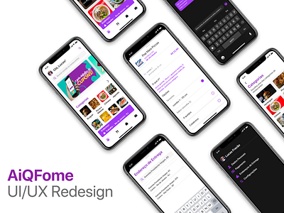 AiQFome - UI/UX Redesign app design ios ui ux