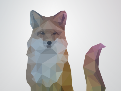 Low-Poly Fox design lowpoly vector