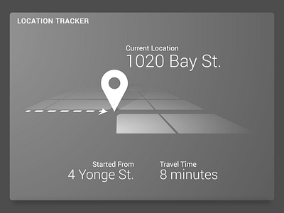Daily UI 20 – Location Tracker 20 challenge dailyui location map monotone simple