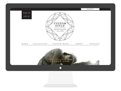 CUSTOM STYLE SHOP — IDENTITY ROLLOUT branding logo vintage web design