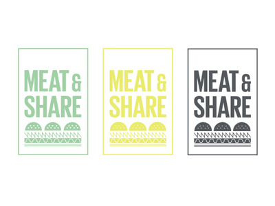 MEAT & SHARE — STREET FOOD IDENTITY branding identity logo street