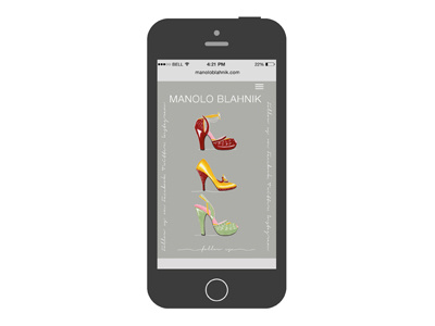 MANOLO BLAHNIK—FASHION WEBDESIGN