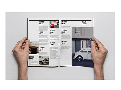 CLASSIC CAR CLUB—MEMBERSHIP CAMPAIGN magazine webdesign