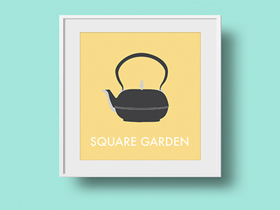 Square Garden illustration restaurant sushi