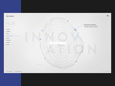 Lexus Hub home page automotive branding design grid interactive layout type typography ui ux website