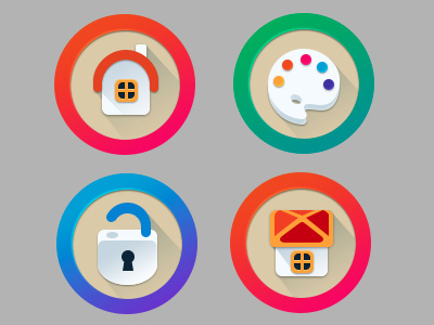 Game icons flat game home icon material design palette photoshop unlocked
