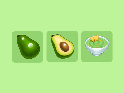 Avocado and Guacamole icons