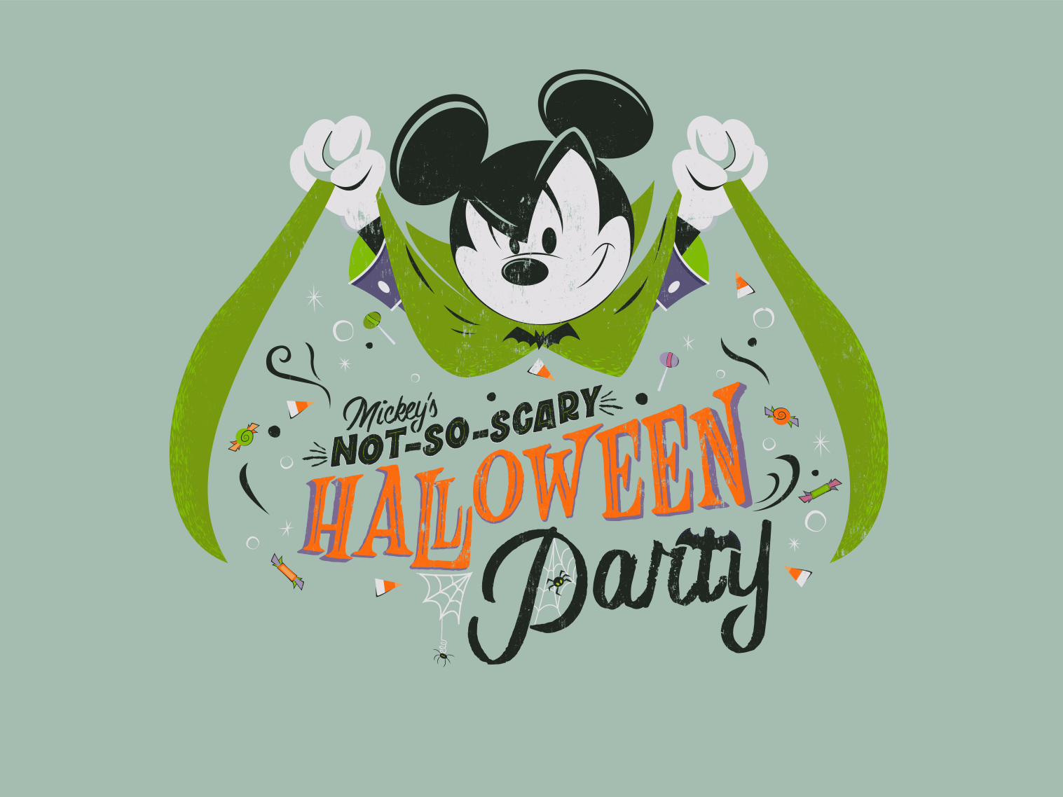 Mickey’s NotSoScary Halloween Party Logo 1 FanMade by CJ Kozel on