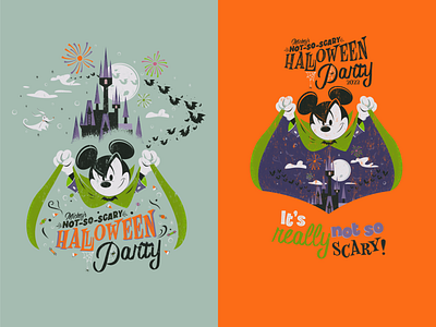 Mickey’s Not-So-Scary Halloween Party | Logo 2 & 3 |Fan-Made branding design graphic design vector