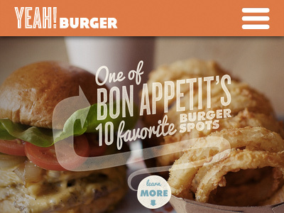 YEAH! BURGER branding css food service html js responsive rwd