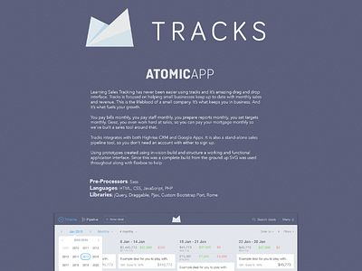 Tracks Case Study atomic design case study client design layout portfolio svg typography vector web app website