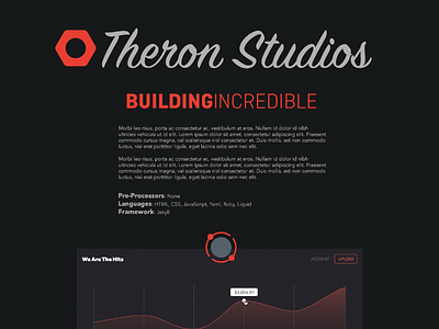 Theron Case Study application design development layout svg typography vector web app web site