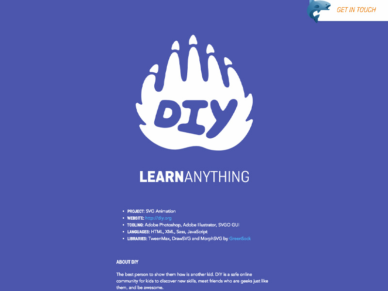 DIY Case Study web development web design css html svg typography layout design