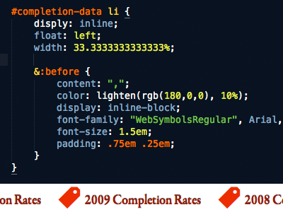 Code Poetry @font face code css css generated content icon font icons list style image sass