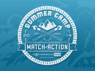 Summer Camp badges boulder branding colorado experience identity logo retro summer