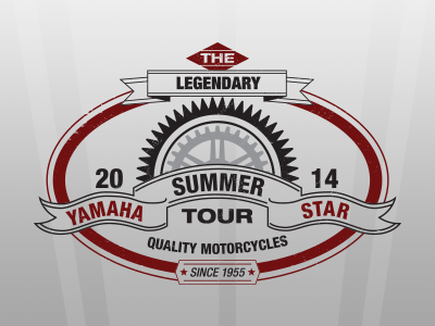 Summer Tour badge branding experience identity logo motorcycle yamaha